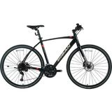 Bisan Trx 8600 Deore 30 Vites 54CM Metalik Parlak Siyah Kırmızı Şehir Bisikleti - Siyah - Kırmızı