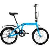 Bisan Twın Katlanır Bisiklet 32CM V 20 Jant 1 Vites Açık Mavi Siyah - Çok Renkli