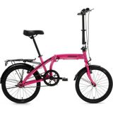 Bisan Twın Katlanır Bisiklet 32CM V 20 Jant 1 Vites Metalik Pembe Pembe Siyah - Çok Renkli
