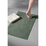 Biscay Bathmat Olive - Ekstra Yumusak, Modern %100 Pamuk 50x75cm. Ayak Havlusu / Banyo Paspas Seti