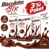 Biscolata Stix Sütlü Çikolata Kaplı Çubuk Bisküvi 40 G x 3 Adet – 3’lü Paket - 40 gr