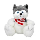 Bisepetim 1030 30 cm Oturan Husky Atkılı Köpek Peluş