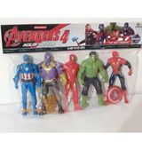 Bisepetim 12 cm Avengers 5'li Karakterler Spiderman + Thanos + Ironman + Hulk + Kaptan America