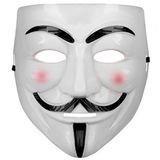 Bisepetim Beyaz Renk Pembe Yanaklı V For Vendetta Maskesi