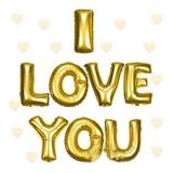 Bisepetim I Love You Folyo Altın 35 cm Balon