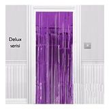Bisepetim Mor Renk 90x200 cm Işıltılı Duvar ve Kapı Perdesi
