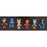 Bisepetim Sonic Kirpi Sonic Oyuncak Tails-Knuckles-Super Sonıc-Sonic 6'lı Figür Karakter Oyuncak Seti