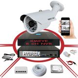 Bises 1' Li 5 Mp 1940P Sensör 6 Megapiksel Sony Lens Metal Kasa Ip Güvenlik Kamerası Seti_bs 748IP - Beyaz
