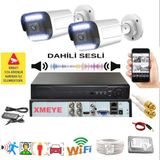 BİSES 2 li Sesli Araç İnsan Yüz ve Hareket Algılayan 5 MP Lens 12 Warm Led Gece Renkli Kamera Seti 312WS