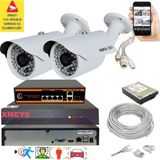 Bises 2 Li Yapay Zeka Destekli 5 Mp 1940P Görüntü Poe Bağlantılı 48 Ir LED Gece Görüş Ip Kamera Seti 748POE - Beyaz