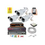 BİSES 3 lü Yapay Zeka Destekli 5 MP 1940P Görüntü POE Bağlantılı 48 Ir Led Gece Görüş IP Kamera Seti 748POE