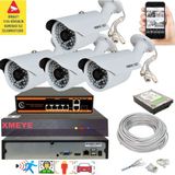 Bises 4 Lü Yapay Zeka Destekli 5 Mp 1940P Görüntü Poe Bağlantılı 48 Ir LED Gece Görüş Ip Kamera Seti 748POE - Beyaz
