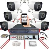 Bises 436 Hareket Algılayan 5 MP Sony Lens 1080P 36 IR LED Metal Kasa Güvenlik Kamerası Seti - 6 Kameralı