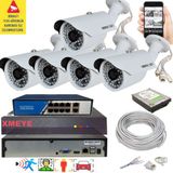 Bises 5 li Yapay Zeka Destekli 5 MP 1940P Görüntü POE Bağlantılı 48 Ir Led Gece Görüş IP Kamera Seti 748POE