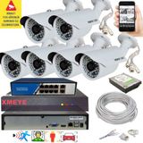 Bises 6 lı Yapay Zeka Destekli 5 MP 1940P Görüntü POE Bağlantılı 48 Ir Led Gece Görüş IP Kamera Seti 748POE