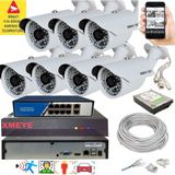 Bises 7 Li Yapay Zeka Destekli 5 Mp 1940P Görüntü Poe Bağlantılı 48 Ir LED Gece Görüş Ip Kamera Seti 748POE - Beyaz