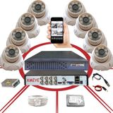 Bises 8 Kameralı Araç,yüz ve Insan Tanımalı Hareket Algılayan 5 Mp Lens 6 Süper King LED Güvenlik Kamerası Seti D236-SK6 - Beyaz