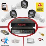 Bises BS 2304W 5 MP Lens 4 Warm Gece Renkli Gösteren Hareket Algılamalı Güvenlik Kamera Seti - 3 Kameralı