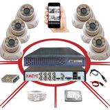 Bises D236-SK6 Hareket Algılamalı 5 MP Sony Lens 1080p 6 Süper King LED Plastik Kasa Güvenlik Kamerası Seti - 6 Kameralı