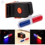 Bisiklet 100 Lümen Usb Şarjlı Polis Arka Işık Çakar Kırmızı - Mavi