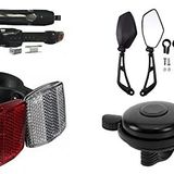 BİSİKLET AKSESUAR KOMBİNİ 4 LÜ SET (AYNA,ZİL,ÇAMURLUK REFLEKTÖR)