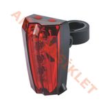 BİSİKLET ARKA STOP LAZER 5 LED Lİ - 3 FONKSİYONLU - SU GEÇİRMEZ