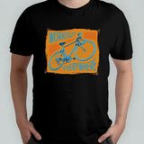 Bisiklet Bicycle Biker Bisikletçi Unisex %100 Pamuklu Bisiklet Yaka T-Shirt Model 2 - Siyah