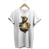 Bisiklet Dağ Tırmanışı Kask ve Bisiklet Orman Detay Tasarım Basklılı %100 Pamuk Regular Fit T-Shirt - 2XL - Beyaz