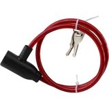 Bisiklet Halat Zincir Kilidi 65 cm Çelik Kilit Çap 10 mm Ø Hırsız Önle Güvenlik 1 Adet Kırm� - Çok Renkli