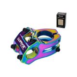 Bisiklet Kısa Gidon Boğazı Wake Alüminyum Rainbow Rengarenk Yedek Parça 31,8mm Açık Gri