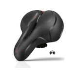 Bisiklet Koltuk Sele Airzone Hava Kanallı Reflektörlü Elastomer Yaylı Soft Doku Selesi Geniş Sele Siyah