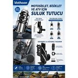Bisiklet Motosiklet Atv ve Scooter Uyumlu Matara Suluk Tutucu Gidon Bağlantılı Esnek Gövdeli Şişe Ap