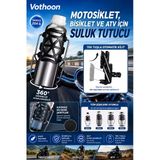 Bisiklet Motosiklet Atv Ve Scooter Uyumlu Matara Suluk Tutucu Gidon Bağlantılı Esnek Gövdeli Şişe Aparatı