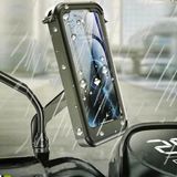Bisiklet Motosiklet ve Scooter Için Dikiz Ayna Uyumlu Telefon Tutucu Modellere Uyumlu Kolay Kurulum ve Kullanım Ds-Mth3 - 1BW-Beyaz