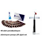BİSİKLET POMPA ALÜMİNYUM KISA + YAMA SETİ