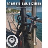 Bisiklet Scooter Kilidi 12 Mm Çelik Halat 80 Cm Anahtarlı Kilit Pvc Kaplama 2 Anahtarlı Güvenlik Sistemi