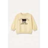Bisiklet Yaka Açık Sarı Sweatshirt Kız Bebek