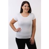 Bisiklet Yaka Basic Ekru Bluz