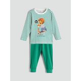Bisiklet Yaka Baskılı Erkek Çocuk Pijama Takımı (W5) - 2 - 3 Yaş - Renkli