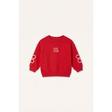 Bisiklet Yaka Baskılı Kalın Sweatshirt Kumaşı Sweatshirt Kız Bebek