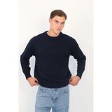 Bisiklet Yaka Düz Örgü Regular Fit Erkek Triko Kazak | Ventov Lacivert - Xl - 00 Lacivert