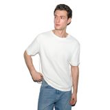 Bisiklet Yaka Ekru Tişört Loose Fit/Bol Rahat Kesim 0613161-70057