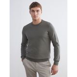 Bisiklet Yaka Erkek Triko Kazak - Haki - 3XL