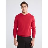Bisiklet Yaka Erkek Triko Kazak - Kırmızı - 2XL