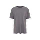 Bisiklet Yaka Gri Basic Tişört Loose Fit/Bol Rahat Kesim 066249-86569 Gri-86569 M