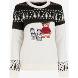 Bisiklet Yaka Jakarlı Çok Renkli Kadın Kazak F4WL-KZK0575 - XL