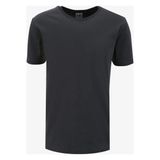 Bisiklet Yaka Kol Ucu Duble %100 Pamuk Slim Fit Erkek T-Shirt - Siyah