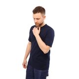 Bisiklet Yaka Lacivert Kısa Kollu Süprem Iş Tişörtü O Yaka T-shirt-1 -