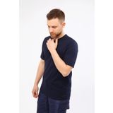 Bisiklet Yaka Lacivert Kısa Kollu Süprem Iş Tişörtü O Yaka T-shirt Lacivert-5XL