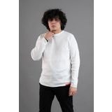 Bisiklet Yaka Likralı Microfilament Kumaş Slimfit Erkek Sweatshirt